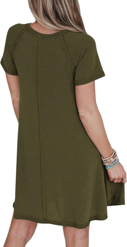Women's Short Sleeve Swing Dress With Pockets（Buy 2 Free Shipping）