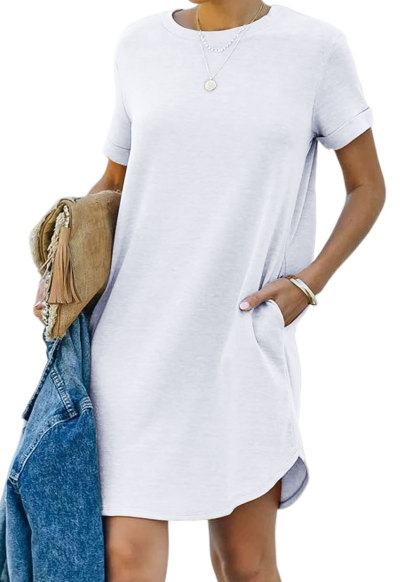 Women's Casual Short Sleeve T Shirt Dress Basic Dresses with Pockets(BUY 2 FREE SHIPPING)
