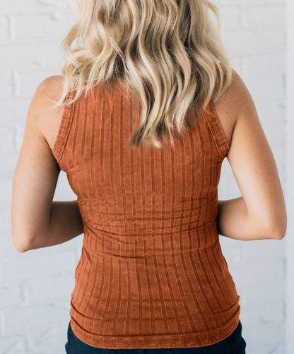 Women's Ribbed Washed Tank Top（Buy 3 Free Shipping）