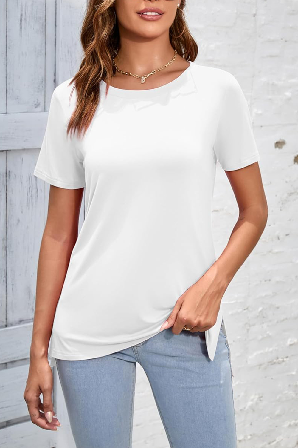 Summer Women's Casual Side Slit T-Shirt（Buy 3 Free Shipping）