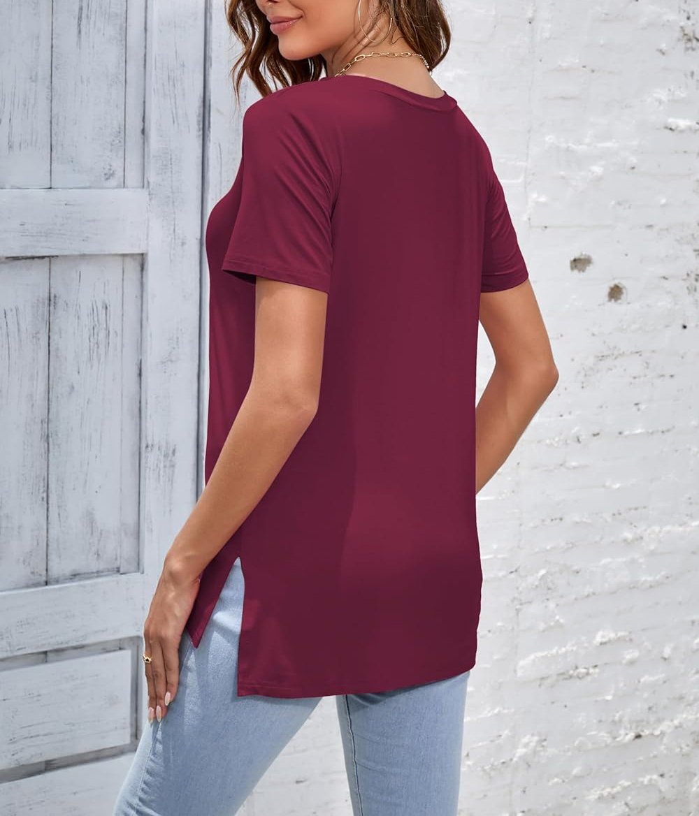 Summer Women's Casual Side Slit T-Shirt（Buy 3 Free Shipping）