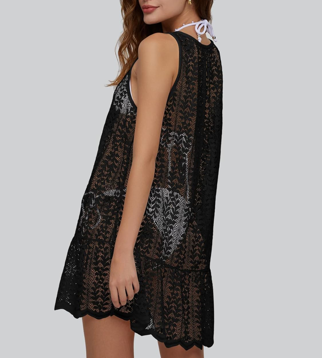Women's Crochet Cutout V-Neck Swimsuit Cover-Up(Buy 2 Free Shipping)