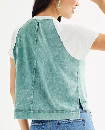 Women's Raglan Sleeve Henley T-Shirt (Buy 3 Free Shipping) 