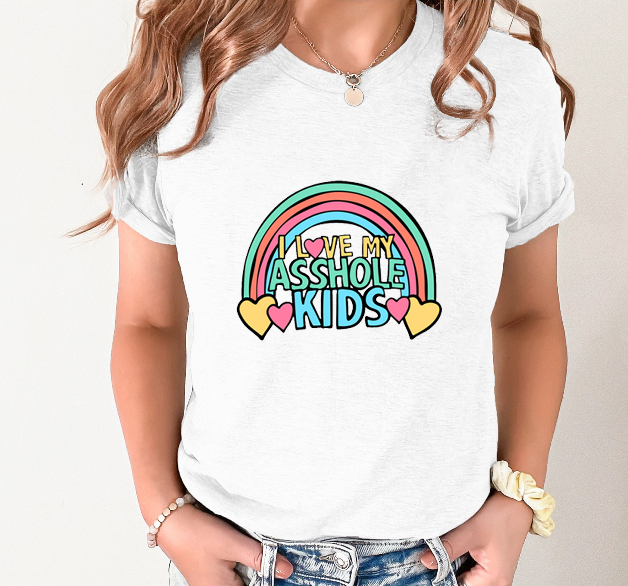 I LOVE MY A$$HOLE KIDS ❤️💢 – Women's T Shirt  (Buy 3 Free Shipping)