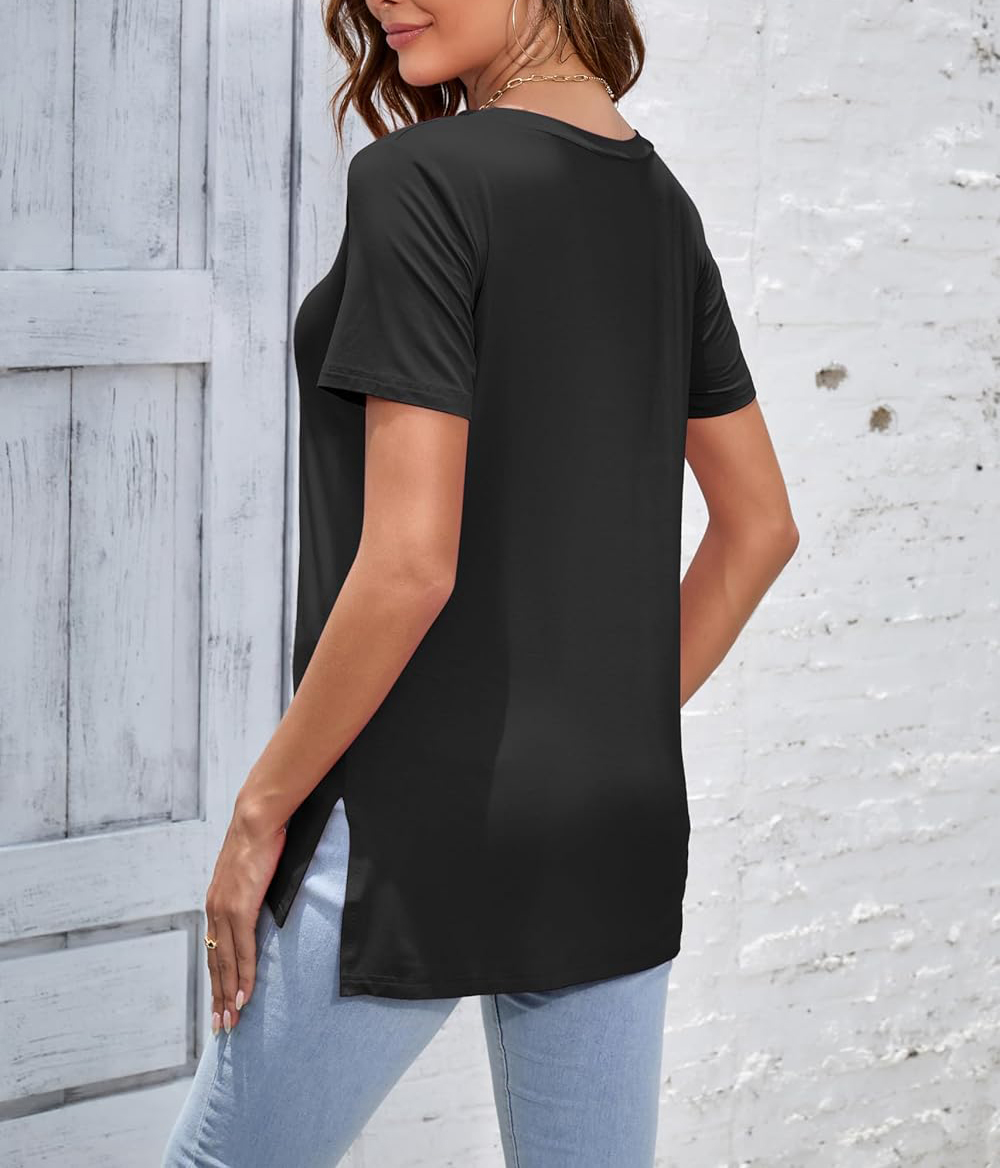 Summer Women's Casual Side Slit T-Shirt（Buy 3 Free Shipping）