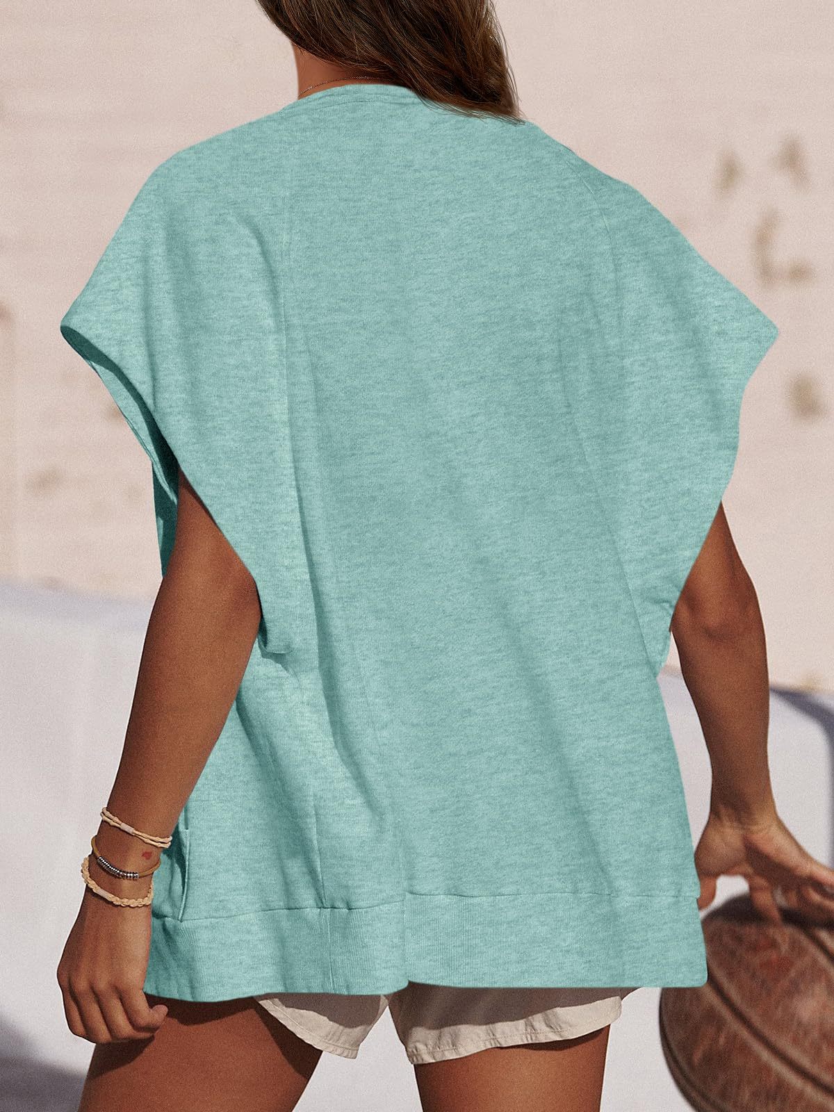 Women's Zippered Cap Sleeve Tracksuit With Pockets(Buy 2 Free Shipping)