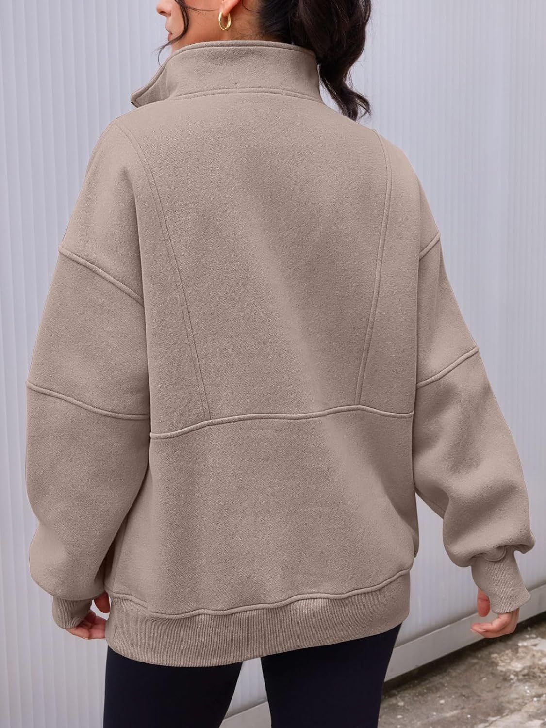 Women's Half Zip Oversized Sweatshirt（Buy 2 Free Shipping）