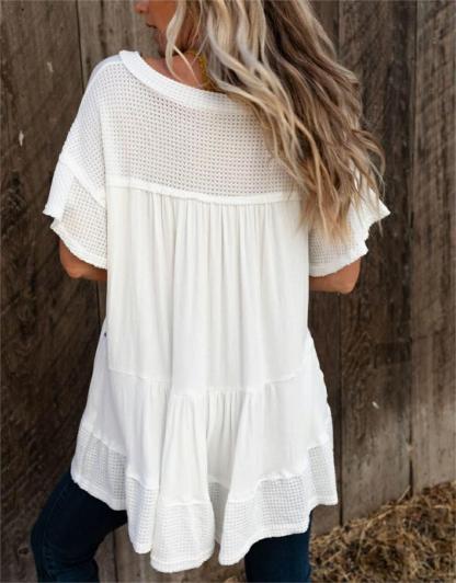 Women's V-Neck Rivet Short-Sleeved Top(Buy 2 Free Shipping)