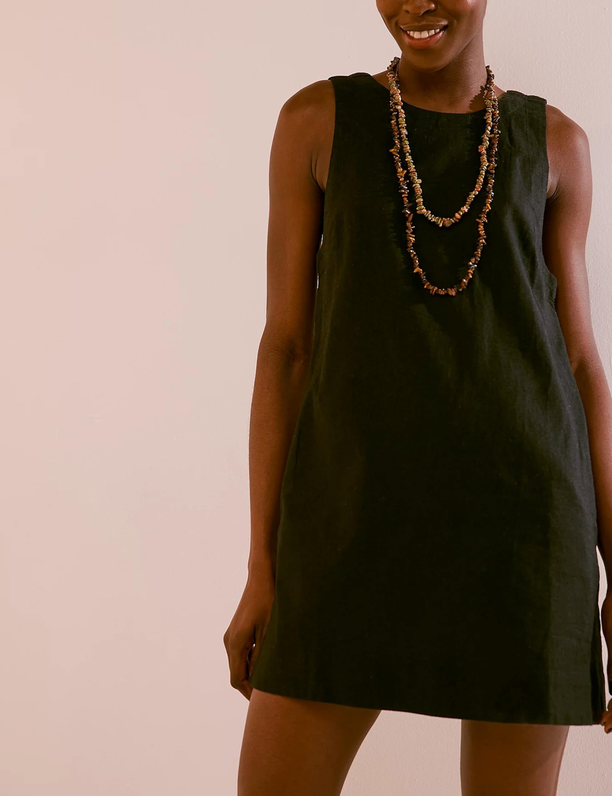 Women's Round Neck Sleeveless Backless Mini Dress（Buy 2 Free Shipping）