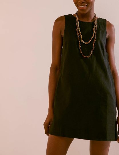 Women's Round Neck Sleeveless Backless Mini Dress（Buy 2 Free Shipping）