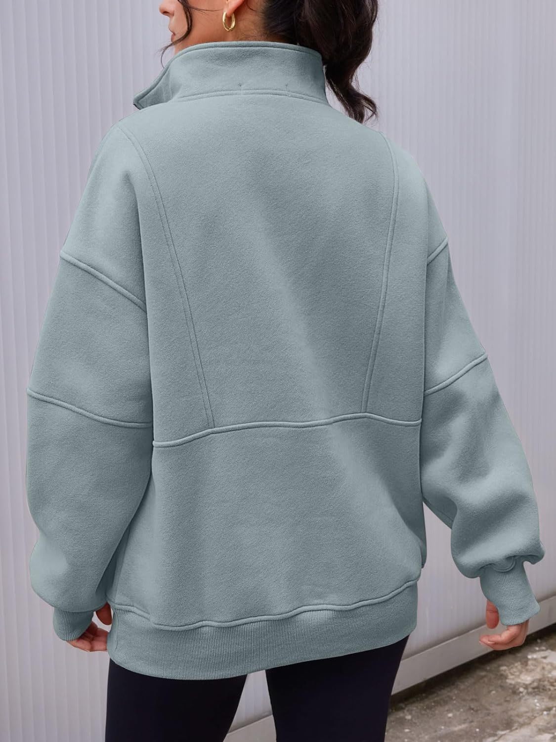 Women's Half Zip Oversized Sweatshirt（Buy 2 Free Shipping）