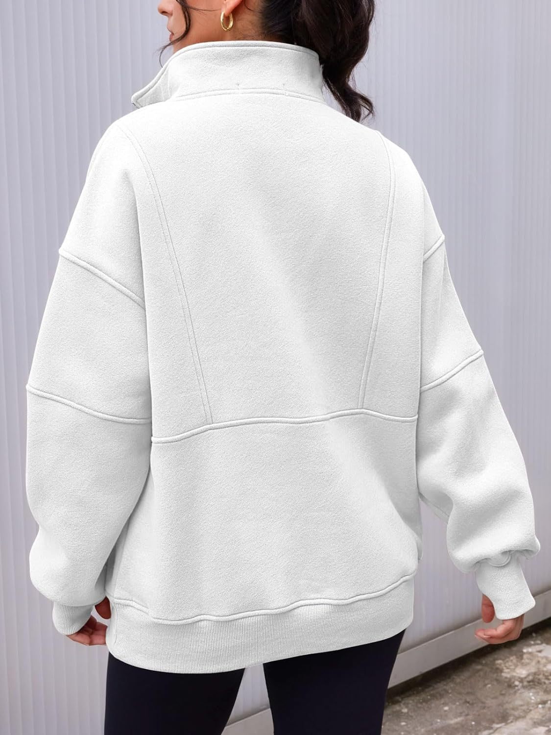 Women's Half Zip Oversized Sweatshirt（Buy 2 Free Shipping）