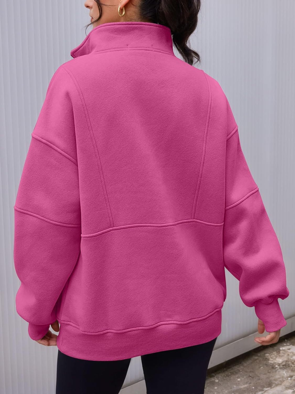Women's Half Zip Oversized Sweatshirt（Buy 2 Free Shipping）