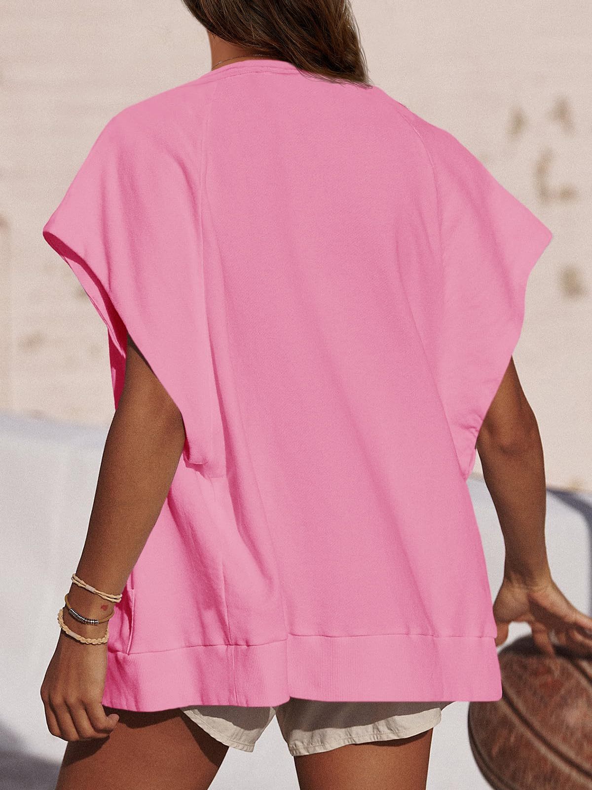 Women's Zippered Cap Sleeve Tracksuit With Pockets(Buy 2 Free Shipping)