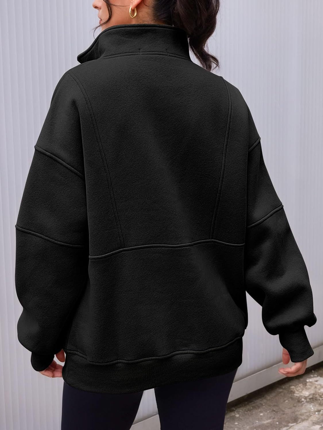 Women's Half Zip Oversized Sweatshirt（Buy 2 Free Shipping）