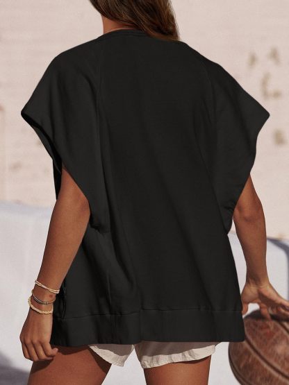 Women's Zippered Cap Sleeve Tracksuit With Pockets(Buy 2 Free Shipping)