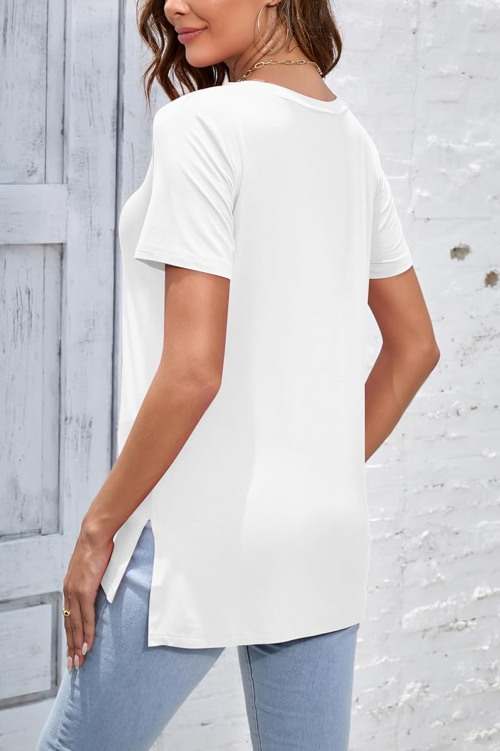 Summer Women's Casual Side Slit T-Shirt（Buy 3 Free Shipping）