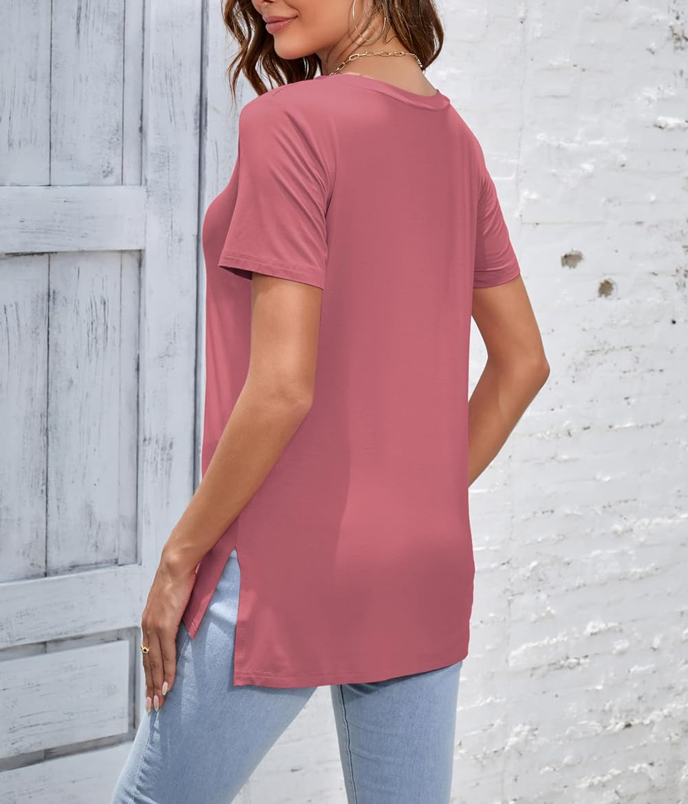 Summer Women's Casual Side Slit T-Shirt（Buy 3 Free Shipping）