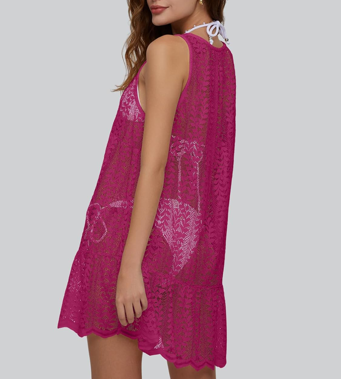 Women's Crochet Cutout V-Neck Swimsuit Cover-Up(Buy 2 Free Shipping)