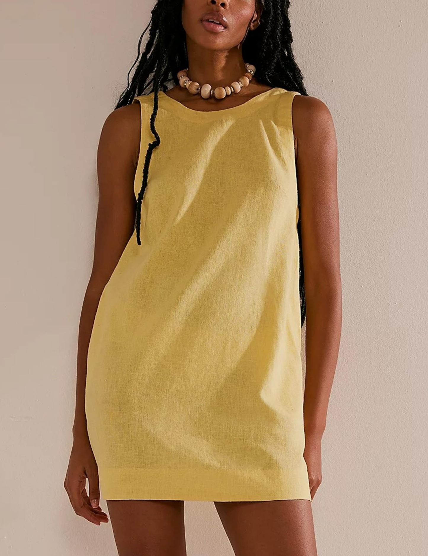 Women's Round Neck Sleeveless Backless Mini Dress（Buy 2 Free Shipping）