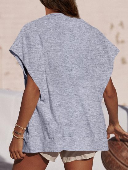 Women's Zippered Cap Sleeve Tracksuit With Pockets(Buy 2 Free Shipping)