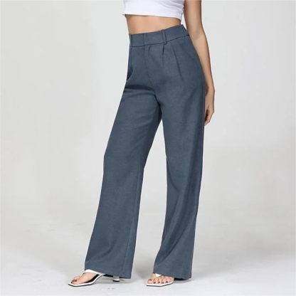 The Effortless Tailored Wide Leg Pants For Women-Pink Laura