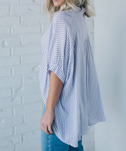 Women's Striped Buttoned Casual Top（Buy 2 Free Shipping）