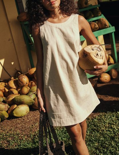 Women's Round Neck Sleeveless Backless Mini Dress（Buy 2 Free Shipping）