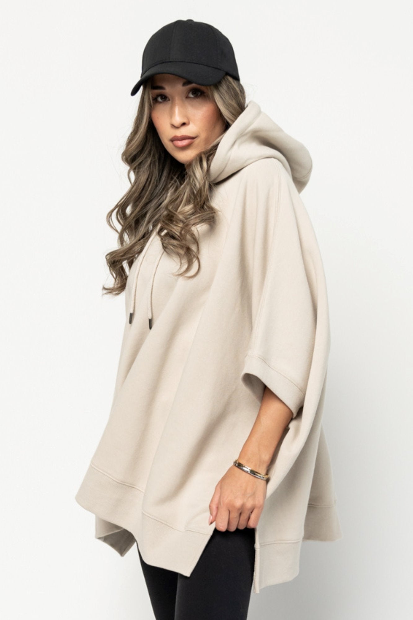 Women's Short Sleeve Side Slit Hoodie（Buy 2 Free Shipping)