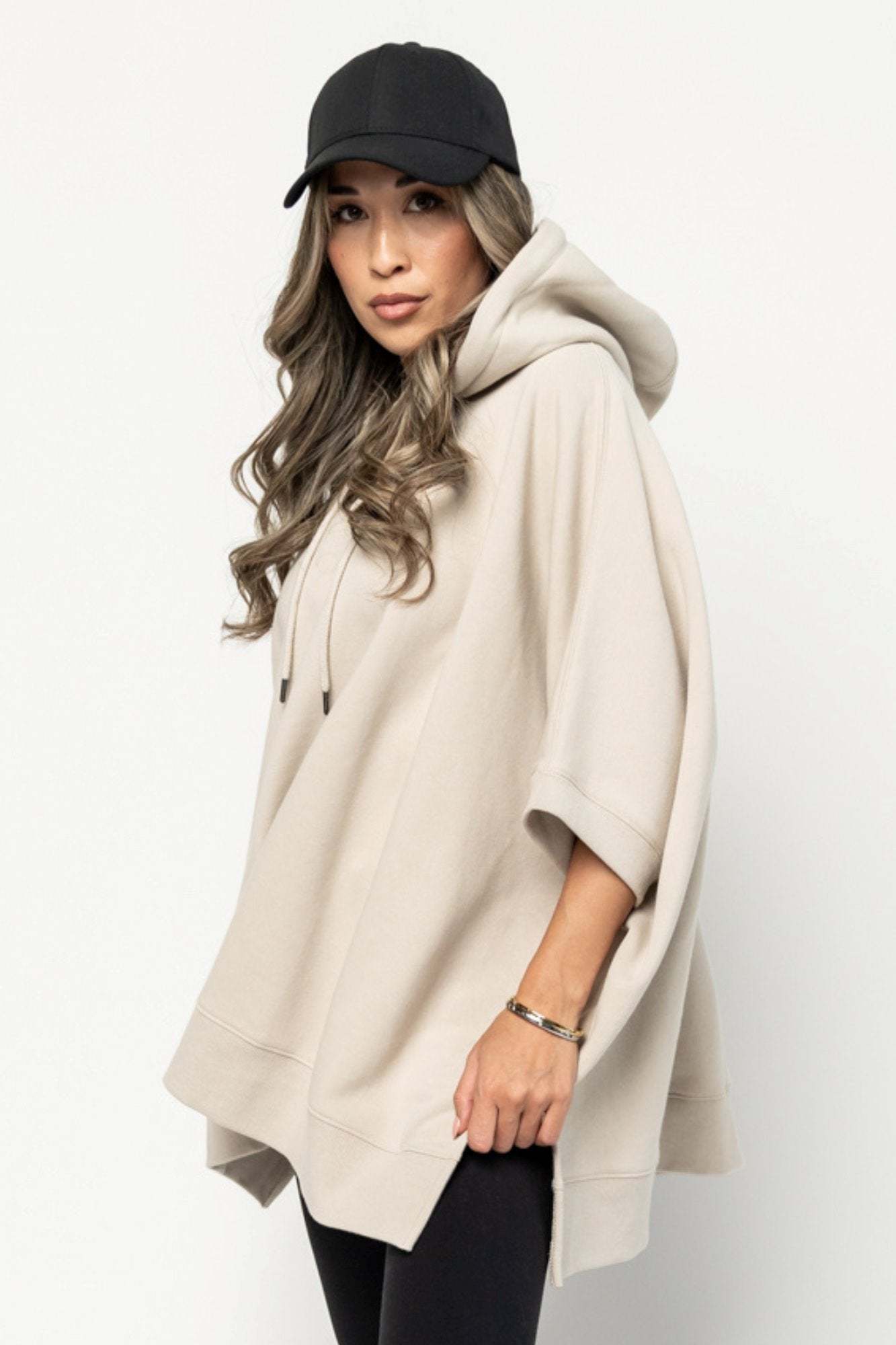 Women's Short Sleeve Side Slit Hoodie（Buy 2 Free Shipping)