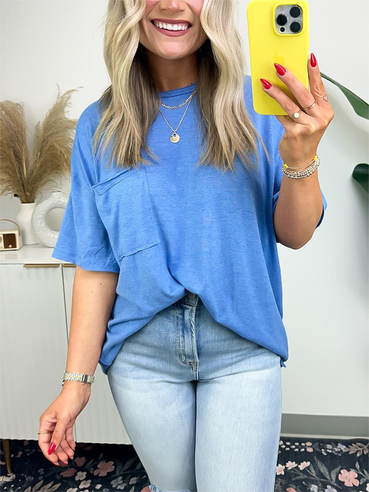 Women's Big Pocket Loose T-Shirt