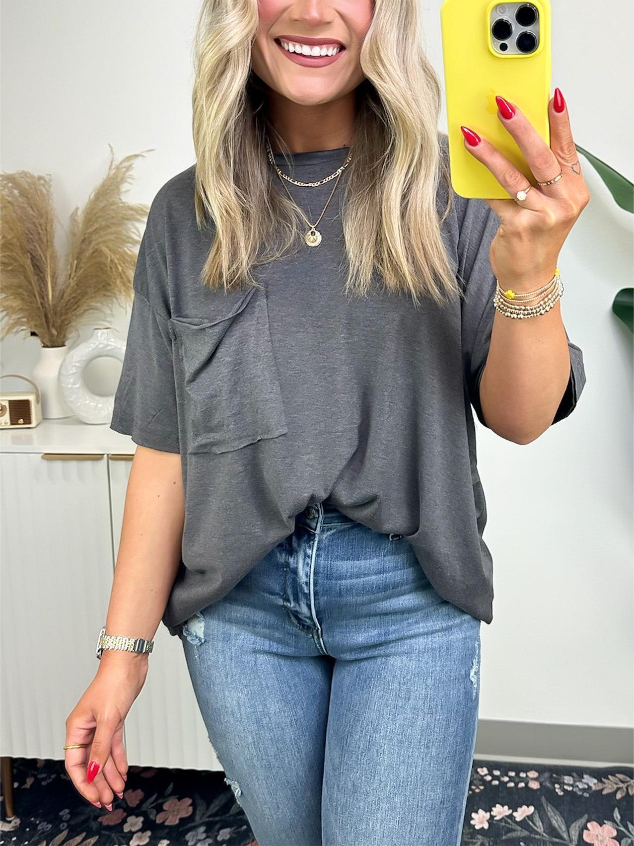 Women's Big Pocket Loose T-Shirt