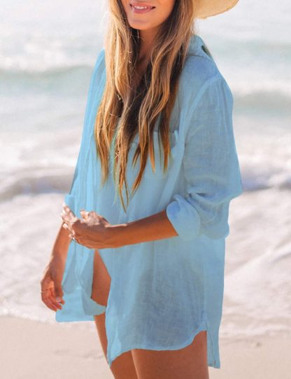 Women's Beach Shirts Swimsuit Cover Ups（Buy 3 Free Shipping）