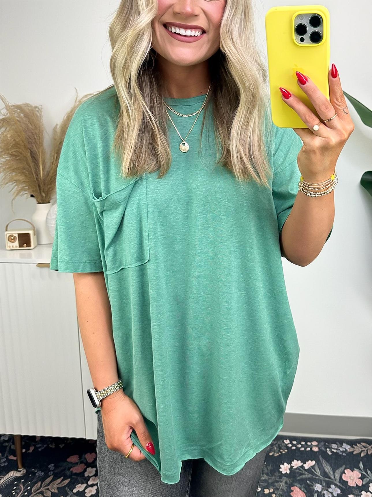 Women's Raw Edge Boxy Tee (Buy 2 Free Shipping)