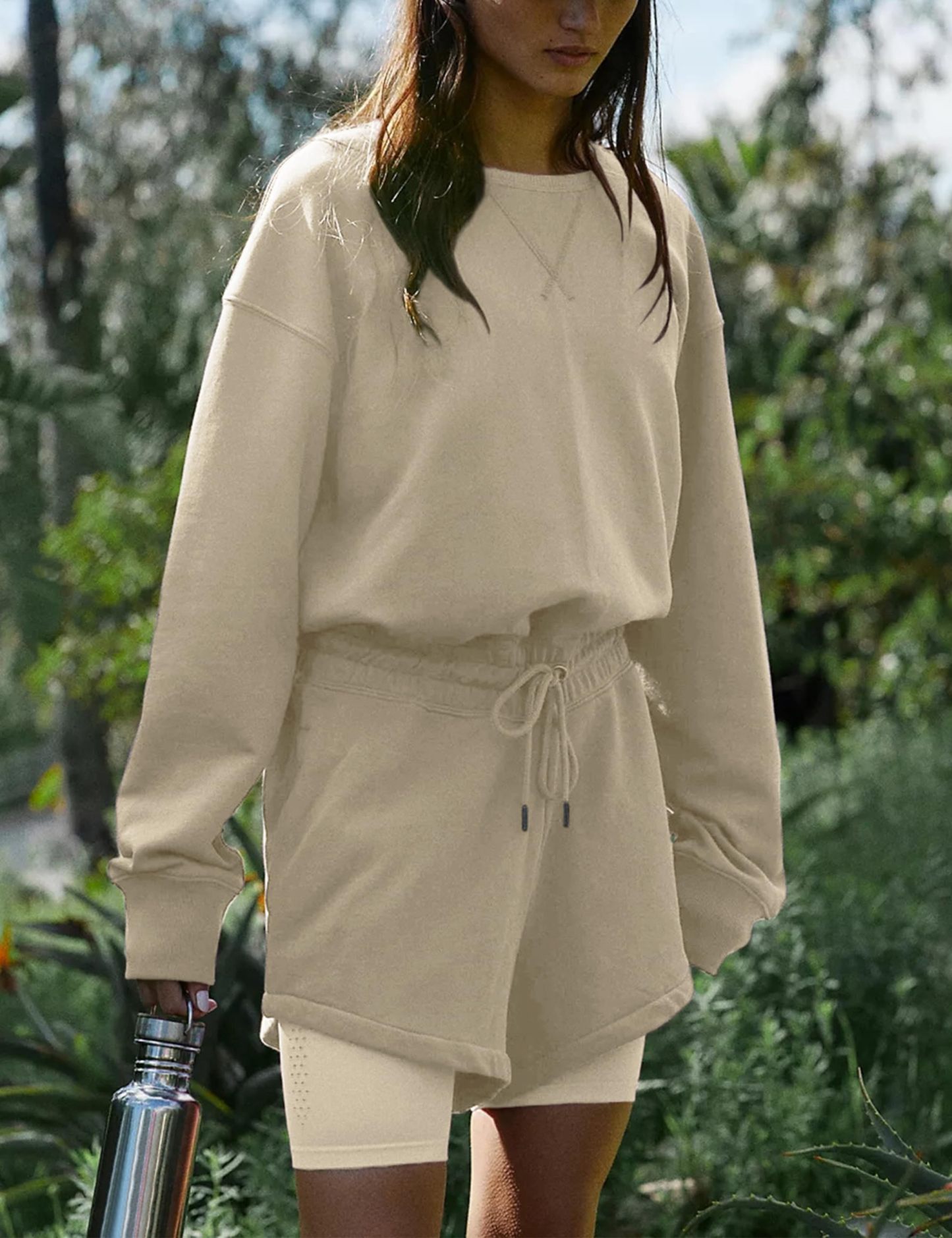 Women‘s Long Sleeve Open Back Romper (BUY 2 FREE SHIPPING)-Pink Laura