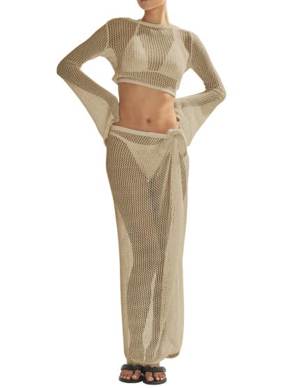 Women's Crochet Swimsuit Cover-up Set（Buy 2 Free Shipping）