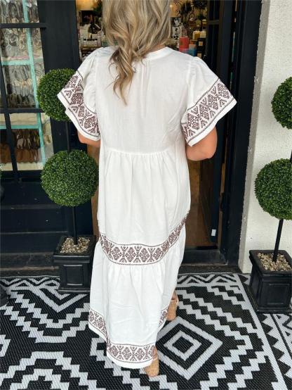 Women's Blend Embroidered Dress (Buy 2 Free Shipping)
