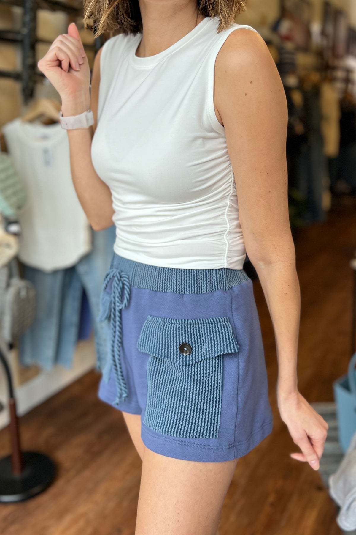 Women's High Rise Wide Leg Cargo Shorts (Buy 2 Free Shipping) 