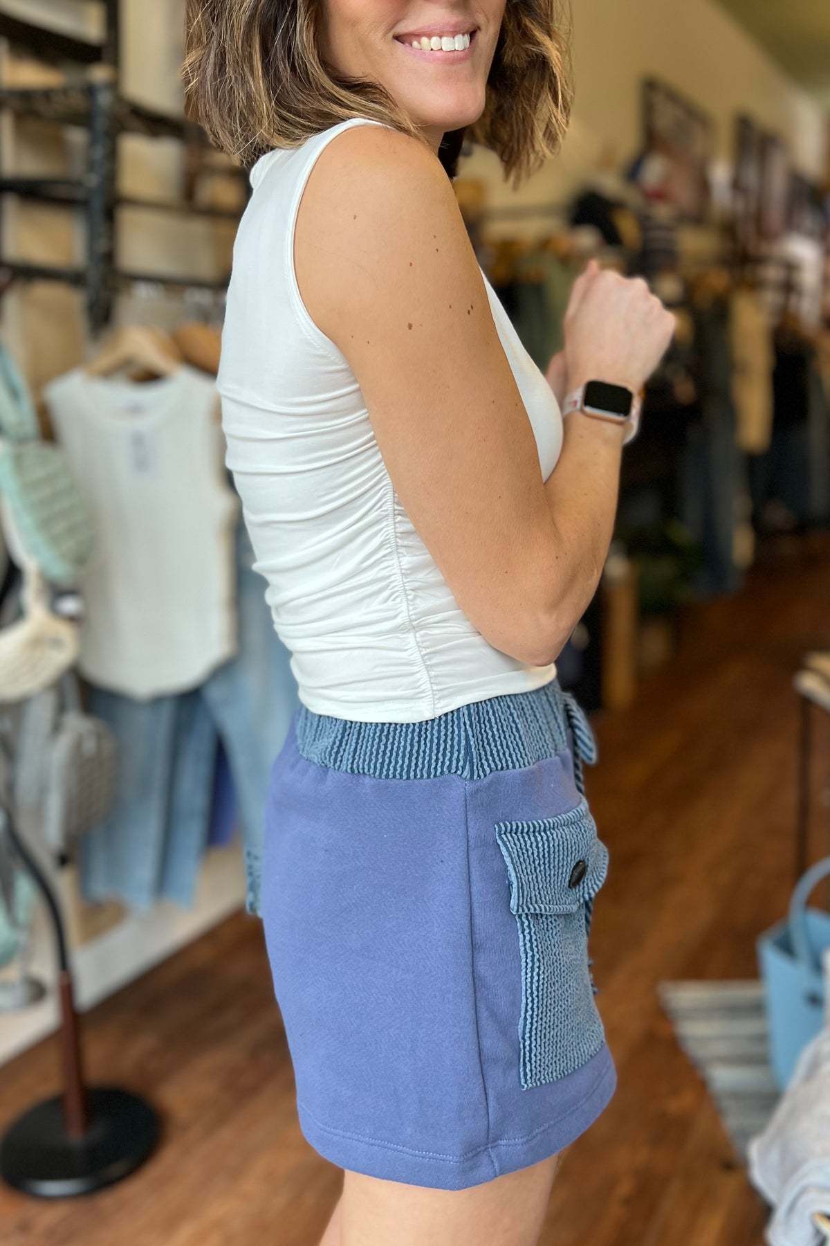 Women's High Rise Wide Leg Cargo Shorts (Buy 2 Free Shipping) 