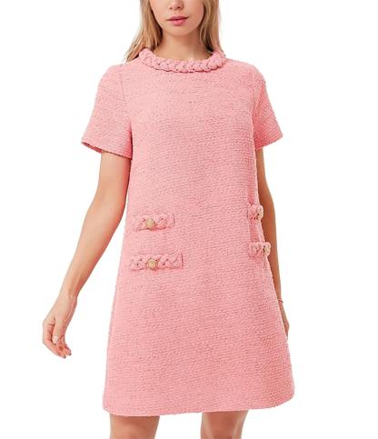 Women's Tweed Round Neck Short Sleeve Dress（buy 2 free shipping）