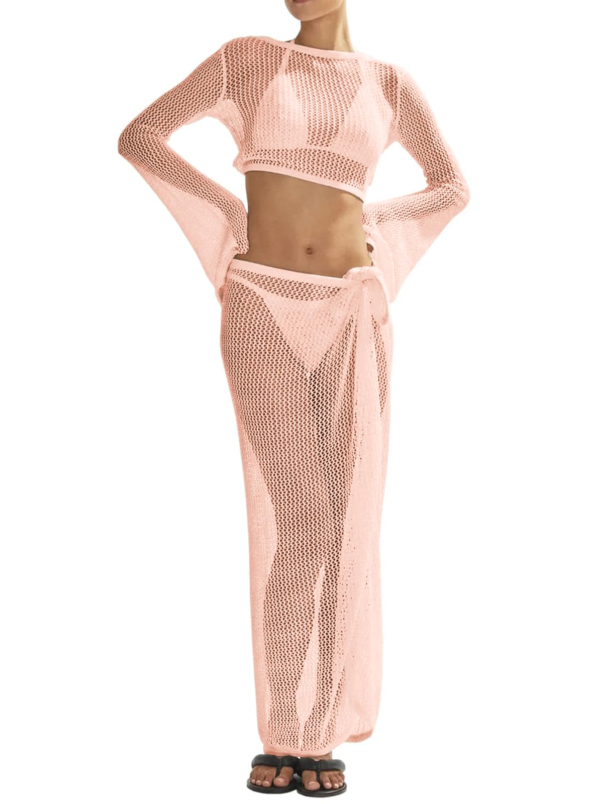 Women's Crochet Swimsuit Cover-up Set（Buy 2 Free Shipping）