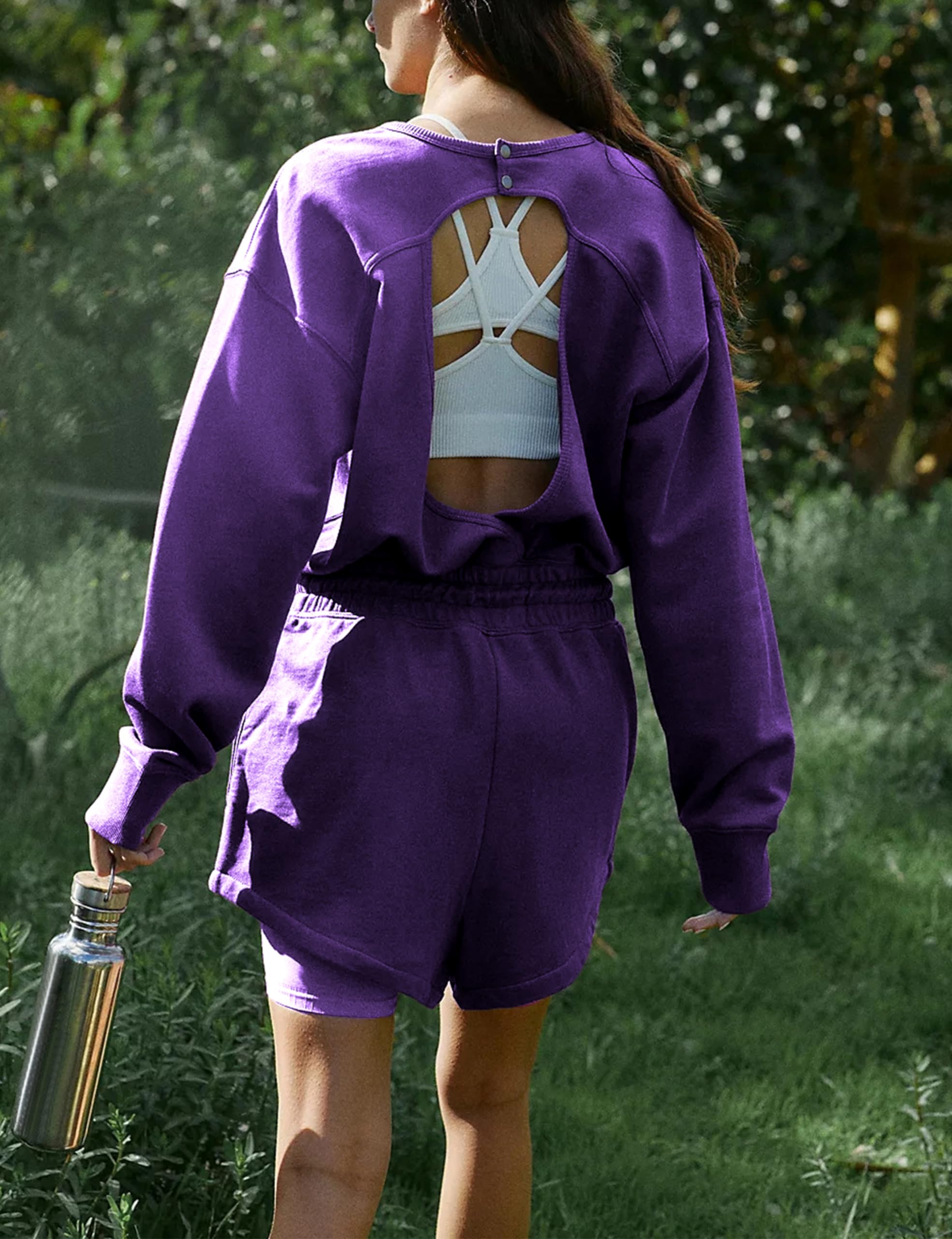 Women‘s Long Sleeve Open Back Romper (BUY 2 FREE SHIPPING)