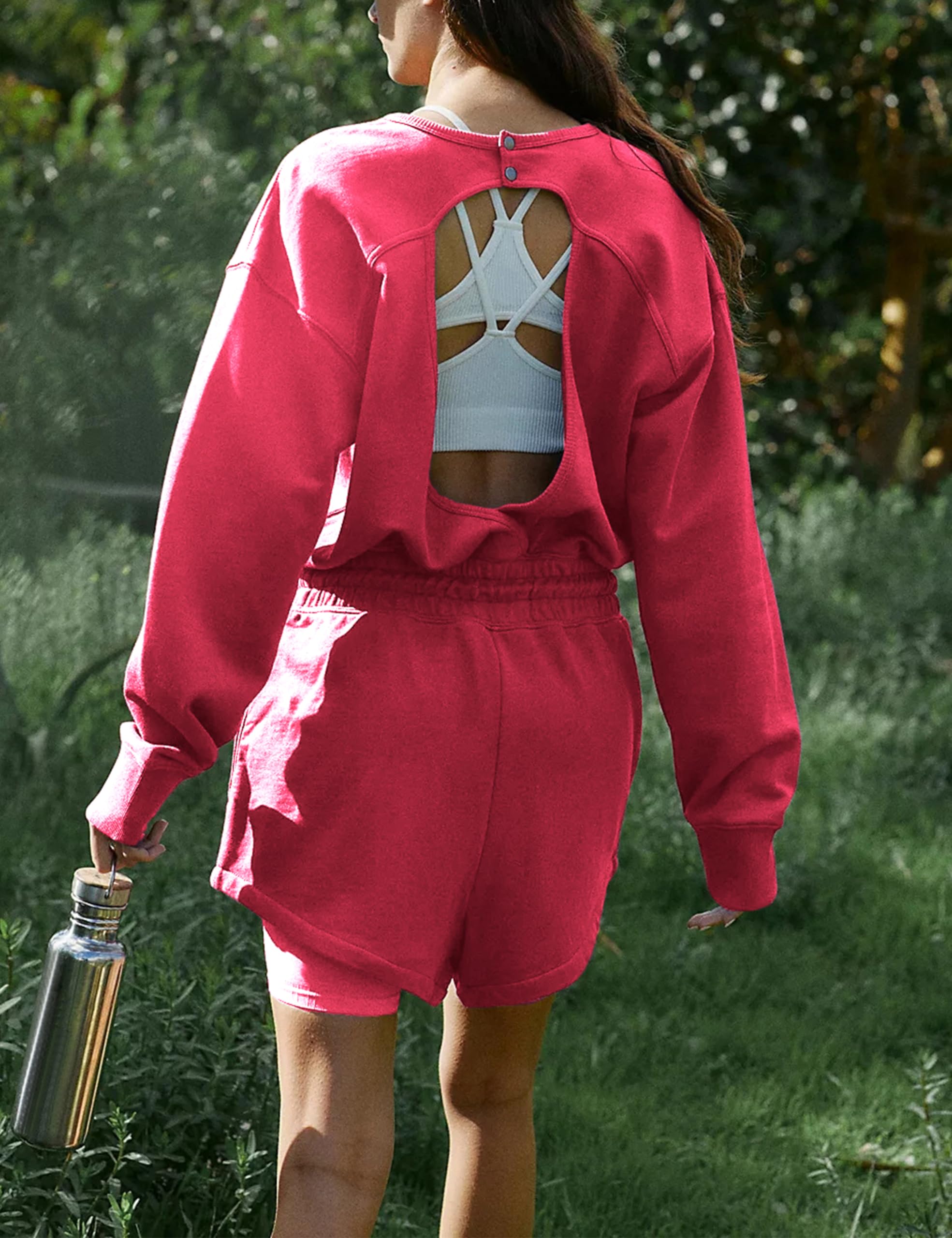 Women‘s Long Sleeve Open Back Romper (BUY 2 FREE SHIPPING)