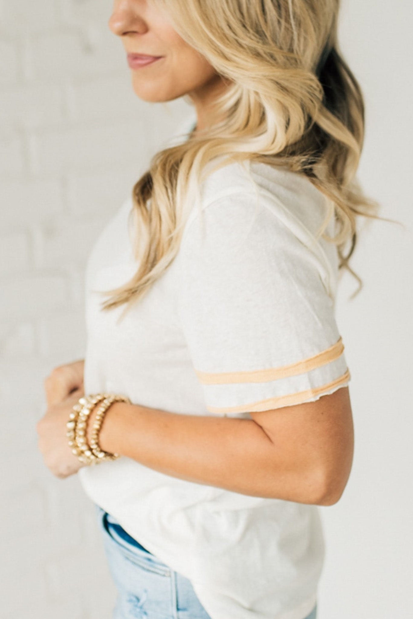 Line Color Block T-shirt (Buy 2 Free Shipping)