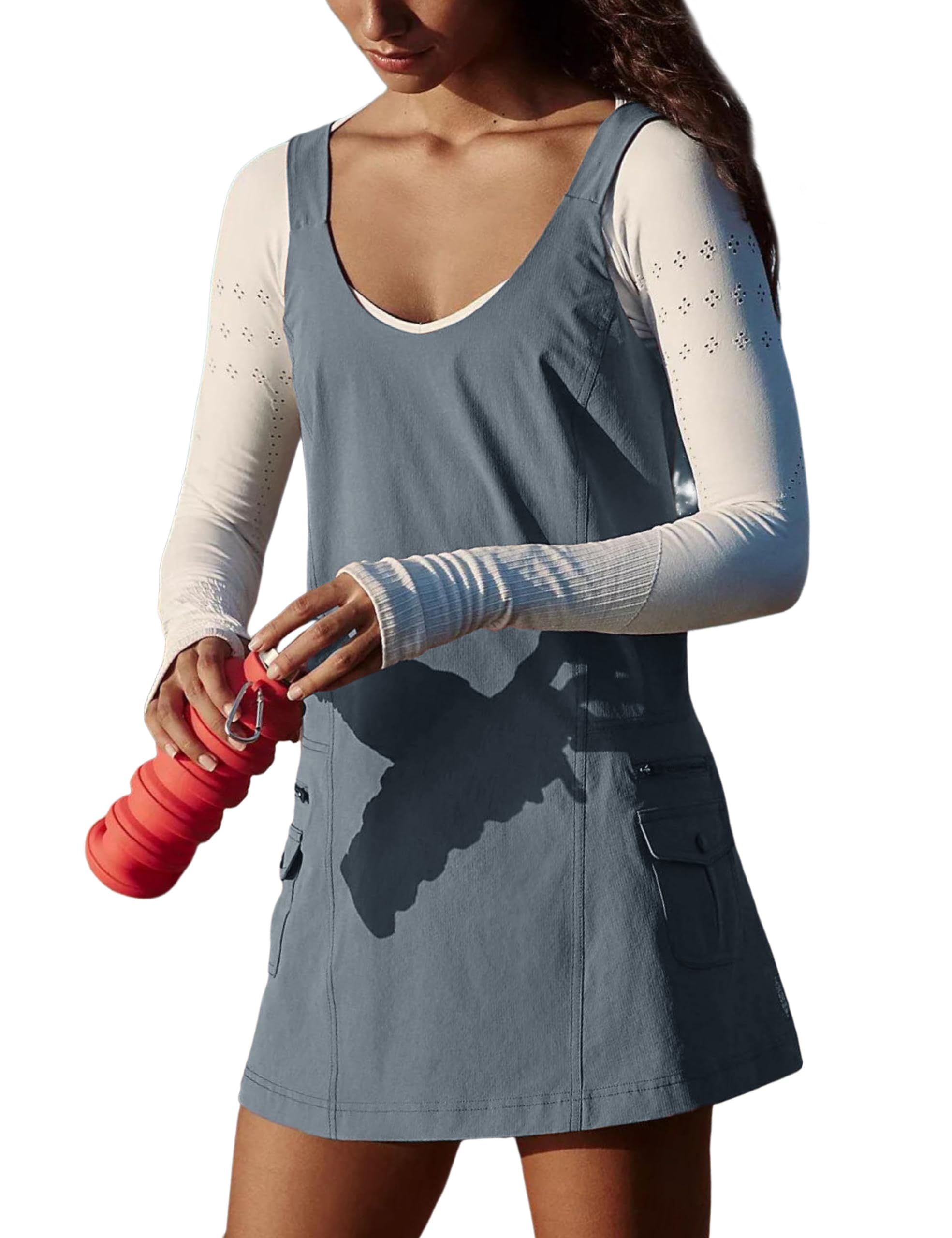 Women's Adjustable Straps Mini Dress With Pockets(Buy 2 Free Shipping)