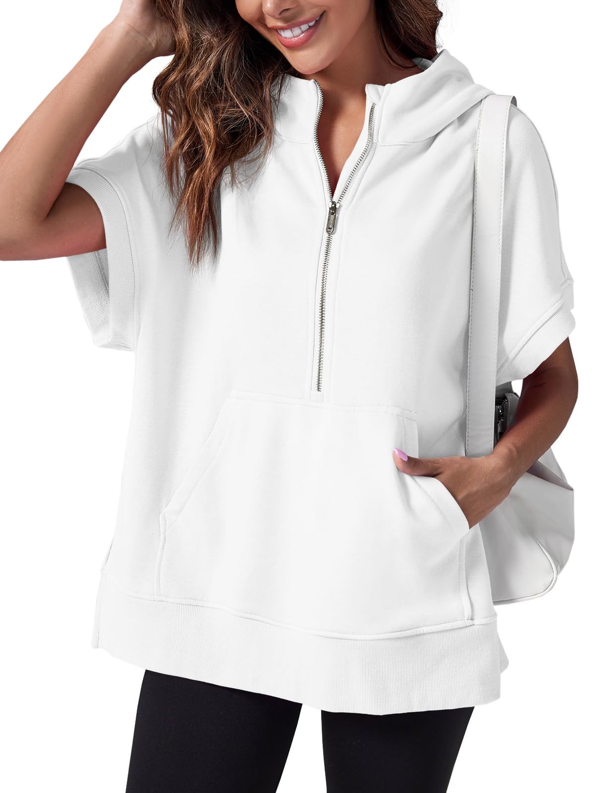 2024 New Women's Oversized Half Zip Hoodies(Buy 2 10% OFF)
