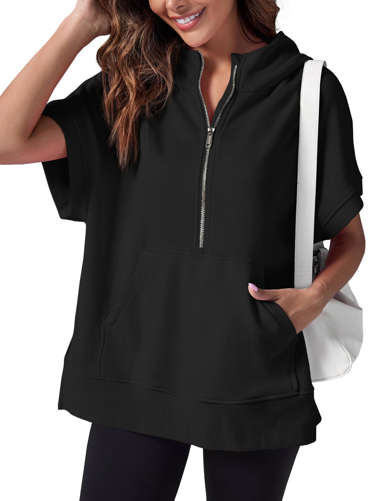 2024 New Women's Oversized Half Zip Hoodies(Buy 2 10% OFF)