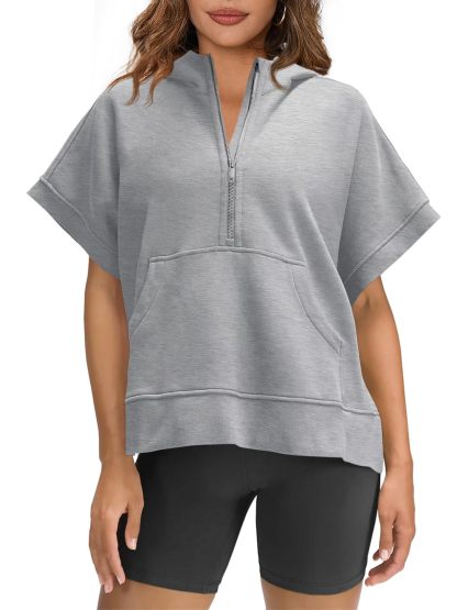 2024 New Women's Oversized Half Zip Hoodies(Buy 2 10% OFF)