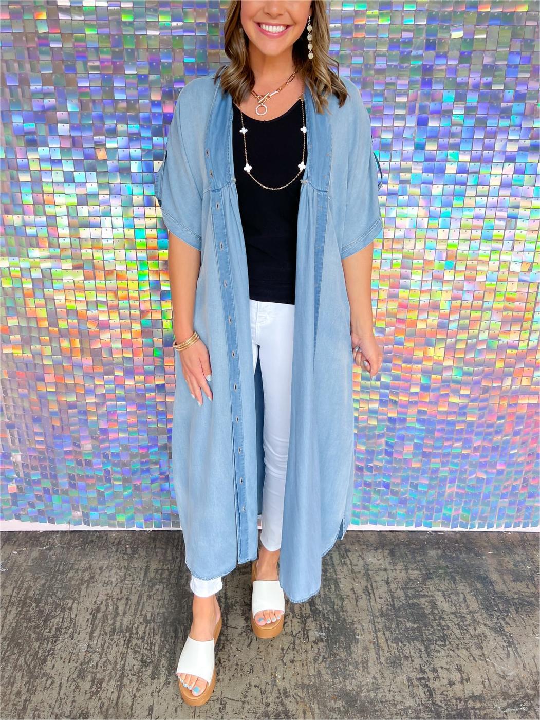 Lightweight Denim T-shirt Dress(Buy 2 Free Shipping)