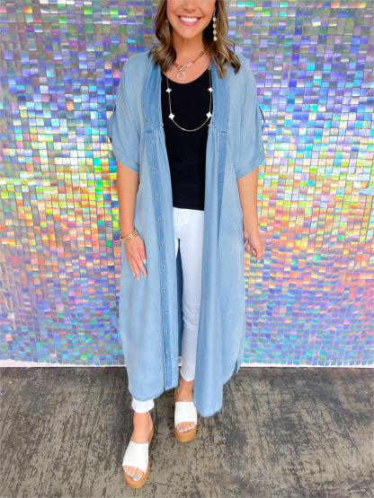 Lightweight Denim T-shirt Dress(Buy 2 Free Shipping)